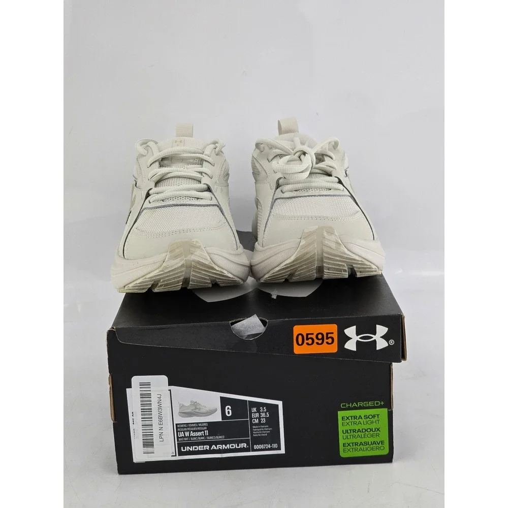 Under Armour UA W Assert 11 Running Shoes Womens Size 6 White 3027724-110 - VG